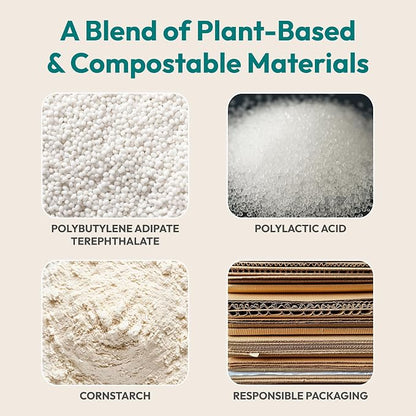 FEBU Snack Compostable Food Storage Bags, 180 Count | Certified Home Compostable & Biodegradable | PFAS & BPA Free Zipper Bags | Leak-Proof & Resealable | 6.5"x 3.25"