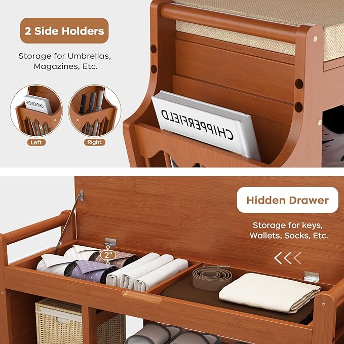 oakvivo 47.2in Shoe Bench Entryway