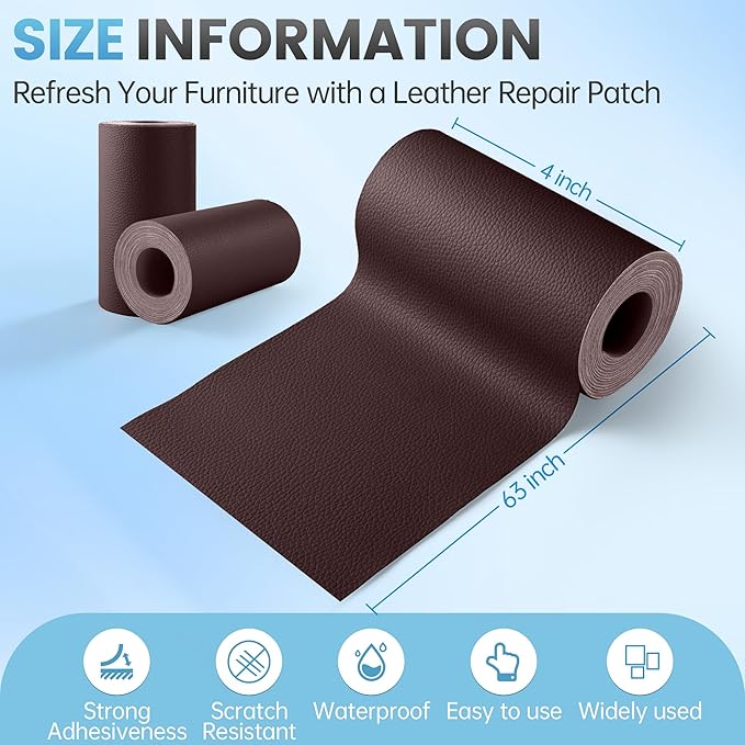 Leather Repair Patch Tape Kit, Vinyl Leather Repair Kit