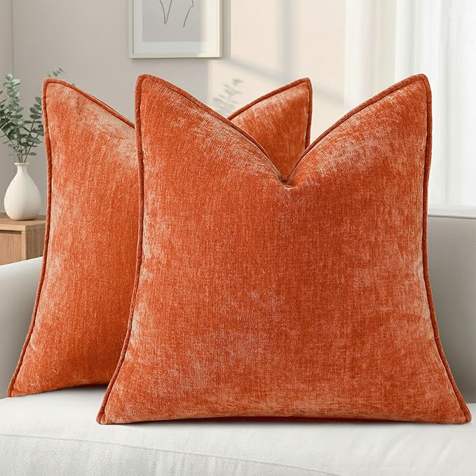decorUhome Summer Couch Euro Sham Throw Pillow Covers 22x22 Set of 2,