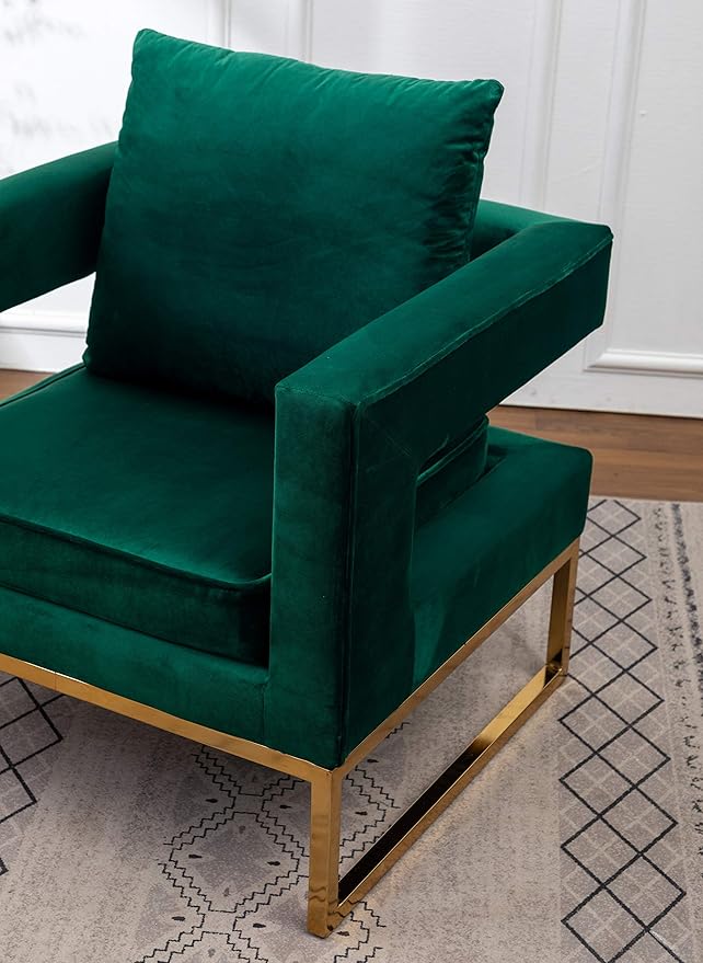 Roundhill Furniture Lenola Upholstered Accent Arm Chair
