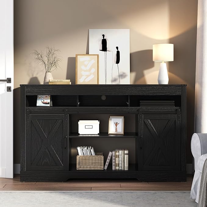 RoyalCraft Farmhouse TV Stand for 65+ Inch TV, Tall Entertainment Center