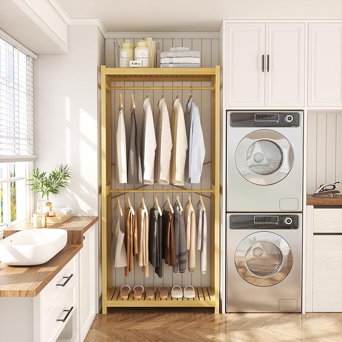 Homykic Bamboo Clothes Rack