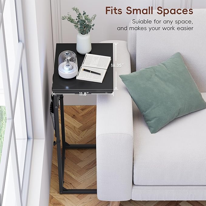 Vagusicc C-Shaped End Table Set of 2