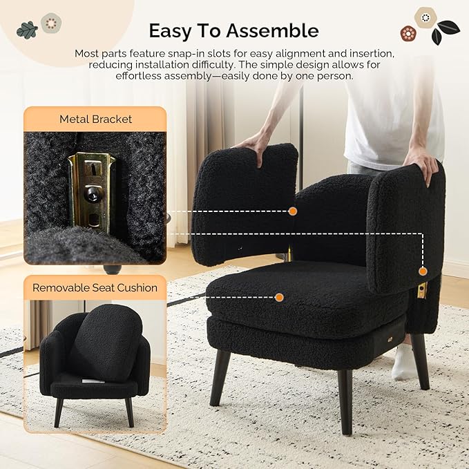 VINGLI 30.3" Wide Modern Barrel Accent Armchairs Set of 2