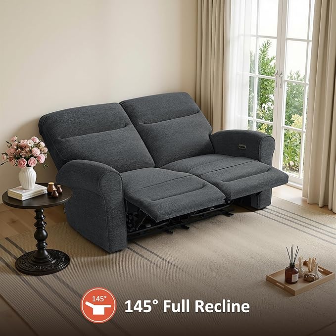 MCombo 64.6" Wall Hugger Power Loveseat Recliner Sofa