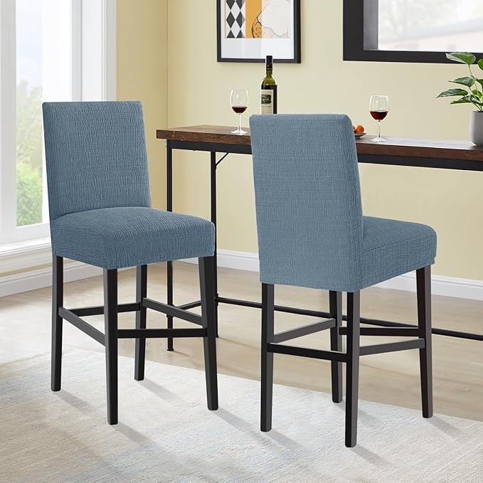 Turquoize 100% Waterproof Bar Stool Cover Stretch Washable Barstool Seat Covers