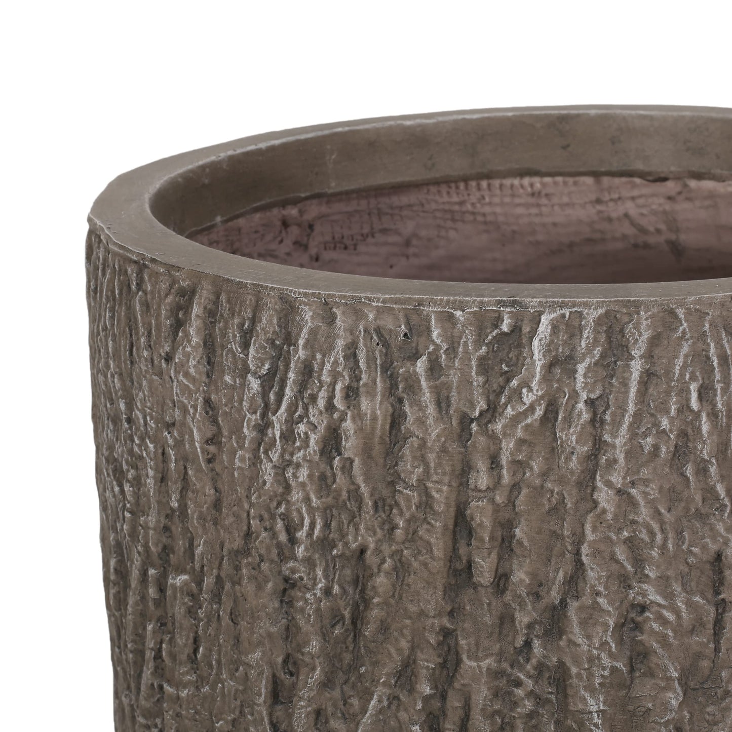 Christopher Knight Home Jorine Lightweight Concrete Planter, Cast Stone Plant Pot, Large Garden Urn, Patio Texture Finish Flower Pot for Balcony Backyard Poolside, No Assembly Needed, 27" H Brown