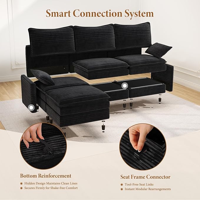 Vesgantti Large Modular Sectional Sofa, Big Comfy Cloud Couch