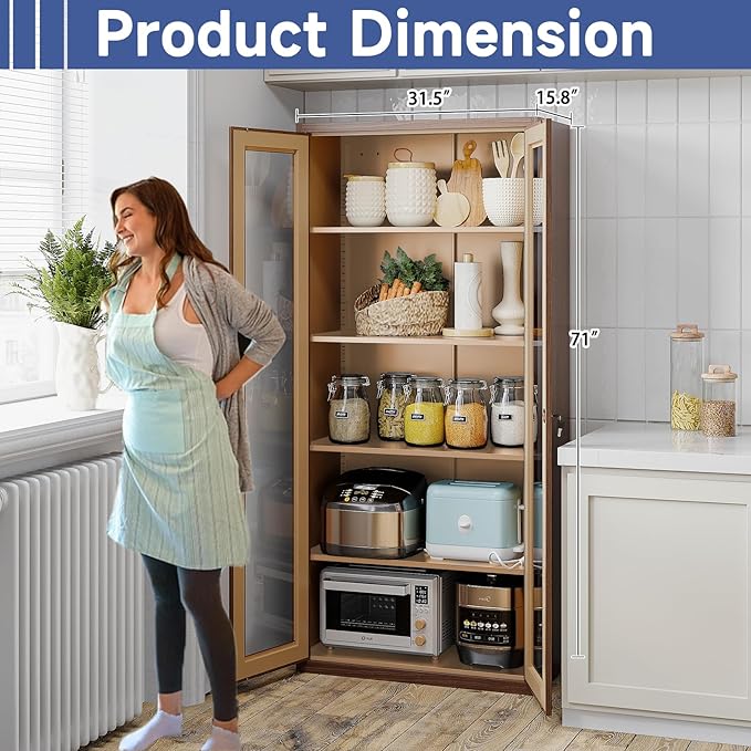 Display Cabinet with Glass Doors, Display Case Cabinet
