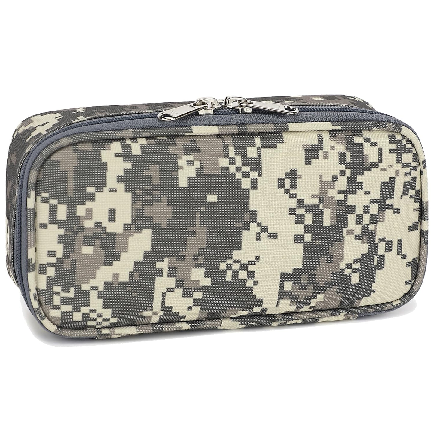 FlowFly Large Capacity Pencil Case for Kids, Boys & Girls – Zippered Multi-Functional Pen Pouch, Soft & Portable Pencil Bag for School, Teens, Students, Digital Camo