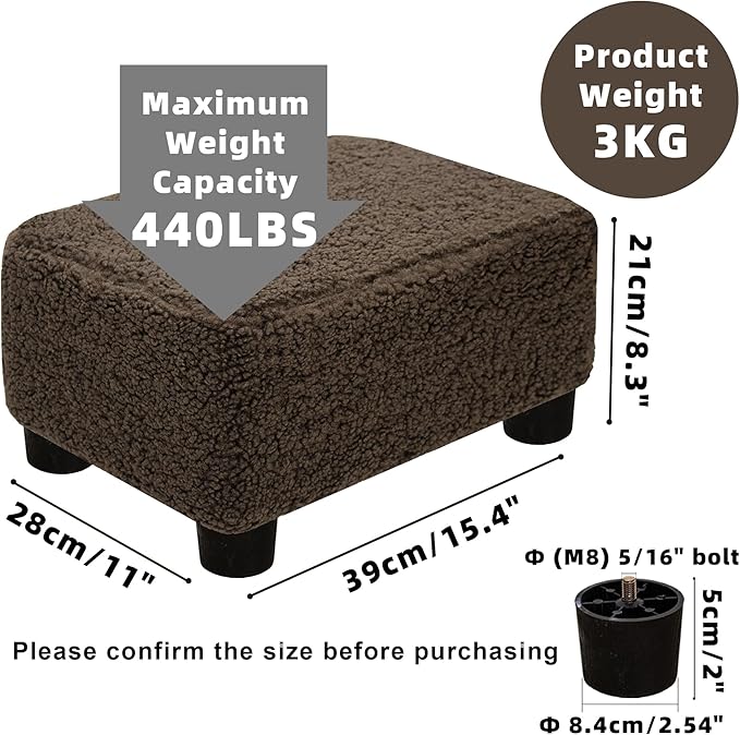 CAROLMADE Small Foot Stool Ottoman Footstool