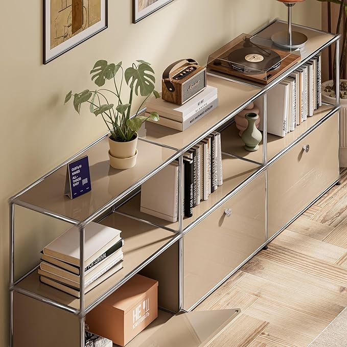 Modern Storage Cabinet Versatile Free-Standing Organizer