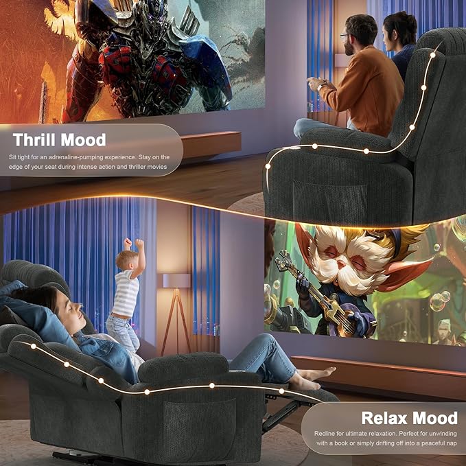 Reclining Loveseat, 55.1" RV PU Leather Wall Hugger Recliner Love Seats Sofa