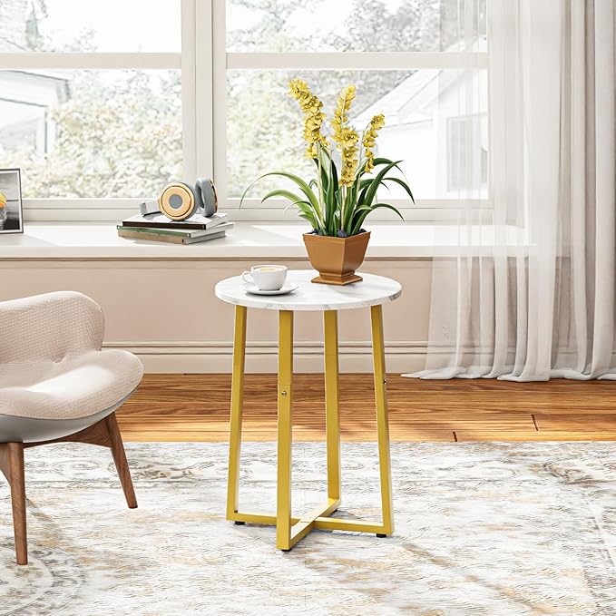 HOOBRO Side Table, Round End Accent Table