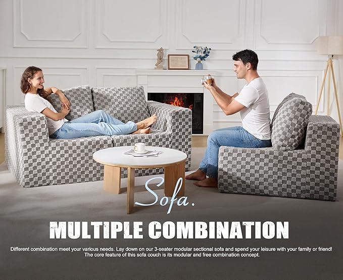 Modular Sectional Sofa 3-Seater Modular Couch