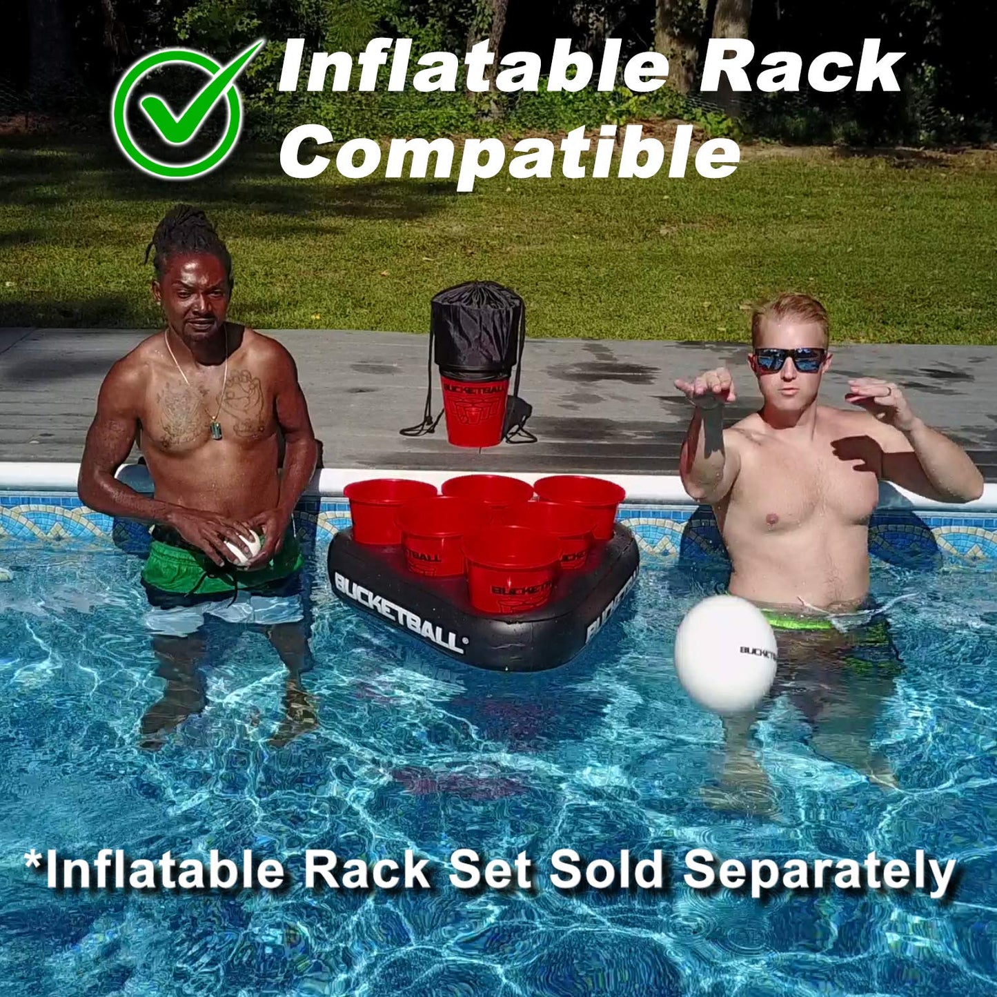 BucketBall | USA Edition Combo Pack | Best Beach, Pool, Yard, Camping, Tailgate, BBQ, Lawn, Water, Indoor, Outdoor Game Toy for Adults, Boys, Girls, Teens, Family