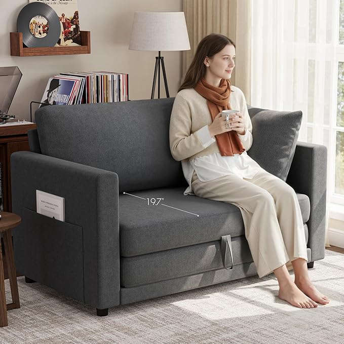 51" Loveseat Sofa Bed, Pull Out Love Seat