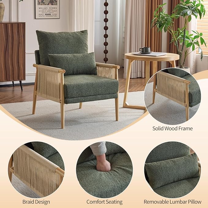 Karl home Cozy Chenille Accent Chair