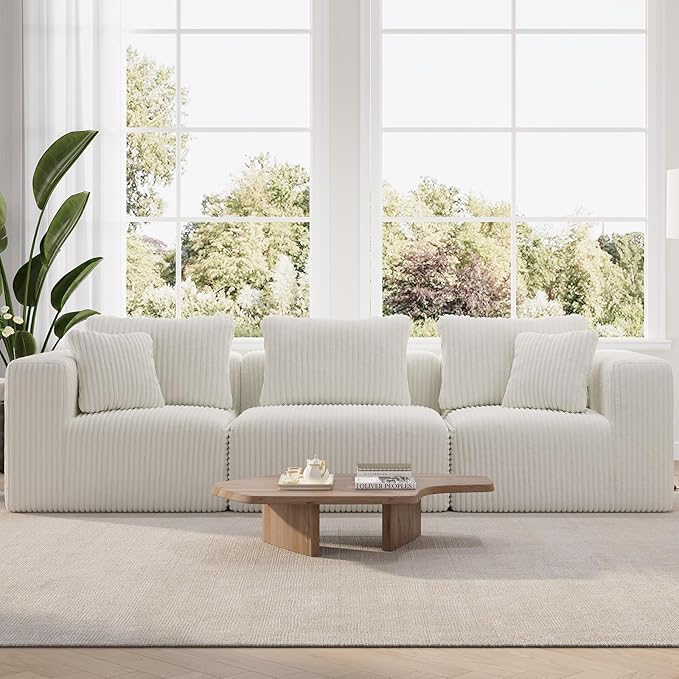 Novilla 106" Modular Sectional Sofa, Modern Cloud Sectional Couch