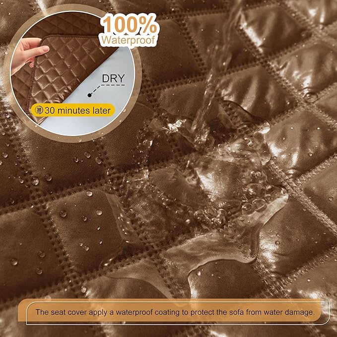 HDCAXKJ 100% Waterproof Reclining Sectional Couch Covers L Shape Recliner Sofa