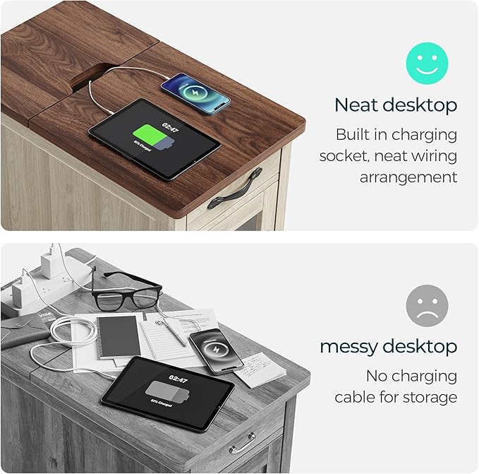 LINSY HOME End Table Set of 2