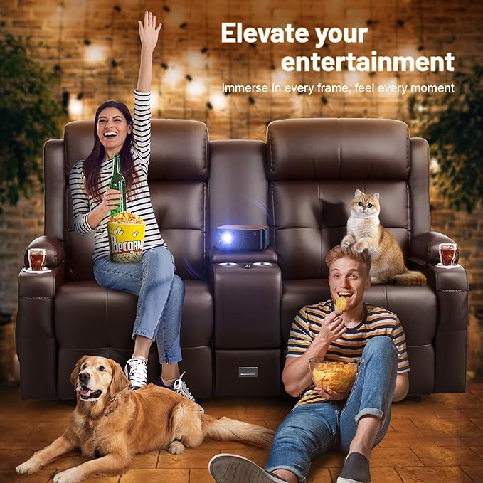 Recliner Sofa Set, Home Theater Seating Wall Hugger Recliners