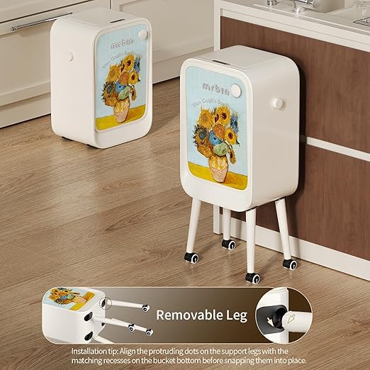 MRBIN Stainless Steel Motion Sensor Trash Can Bathroom