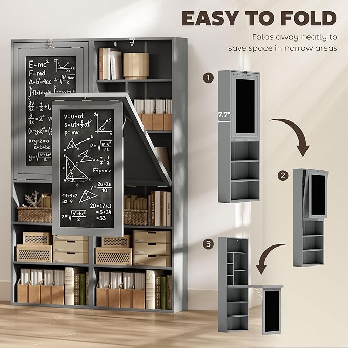 HOMCOM Fold-Out Convertible Writing Table, Computer Desk