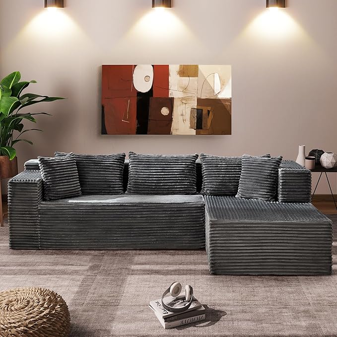 106” Modular Sectional Sofa, Cloud Sectional Couch