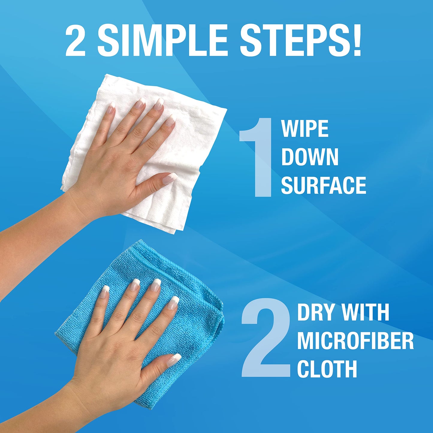 MiracleWipes for Wood Surfaces, Remove Dirt and Grime Buildup, Clean, Protect, and Polish Cabinets, Furniture, and Wood Floors, Great for Kitchen and Bathroom Cleaning Support - 60 Count
