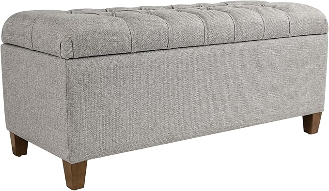 Homepop Home Decor Tufted Ainsley Button Storage Ottoman Bench