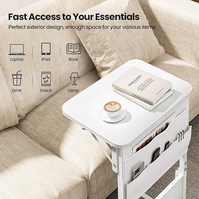 HLDIRECT C Shaped End Table