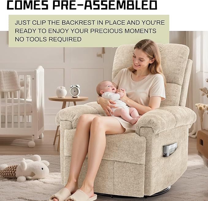 Korser Recliner Chair, Small Rocker Recliner Chair