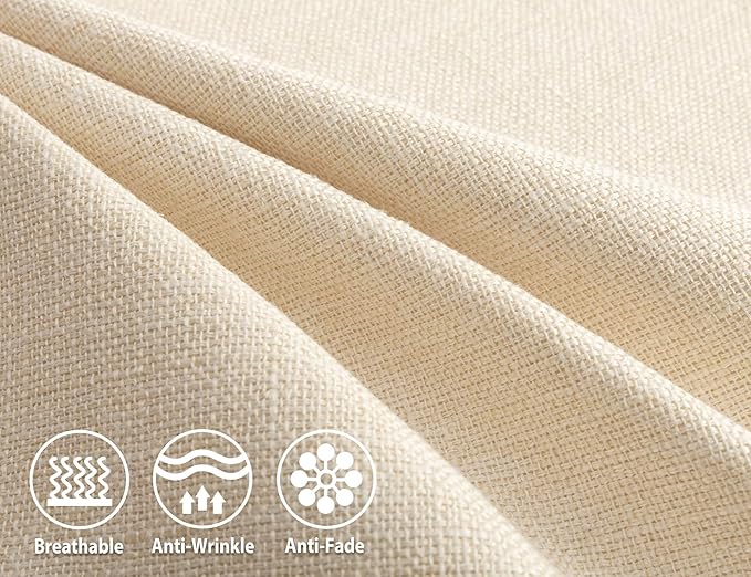 Stellhome Pack of 2 Burlap Throw Pillow Covers Farmhouse Linen Cushion Covers
