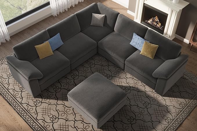 EASE MOOSE Oversized Sectional Modular Sofa, L Shape Sectional Couch