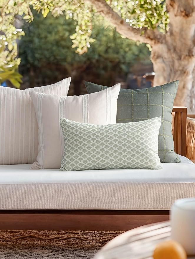 Crumbs Home Modern Farmhouse Fall Linen Indoor Outdoor Throw Pillow Cover Only