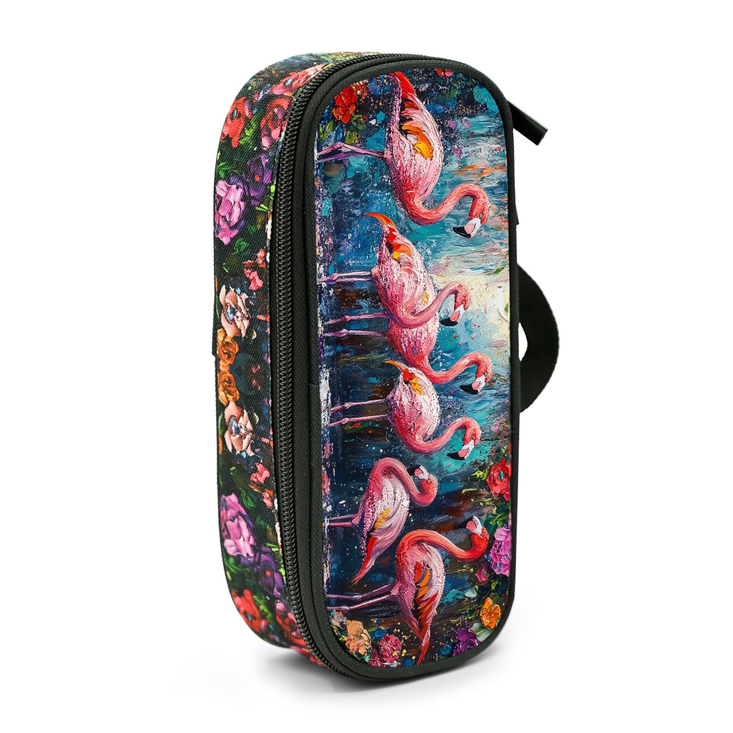 Droerfes Flamingos Pencil Case Pencil Pouch Large Capacity Pen Bag School Office Organizer Stationery Storage Box For Girls Boys Teen Kids