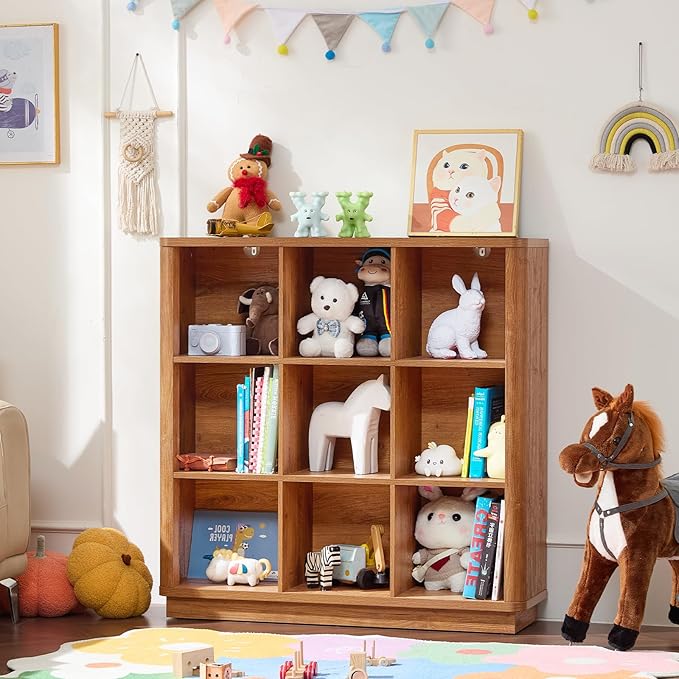 Joaxswe 9 Cube Storage Book Shelf, 40.5" Wide Organizer Bookshelf