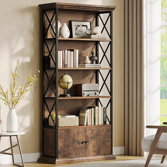 GOLDDAY 5-Tier Tall Bookcase