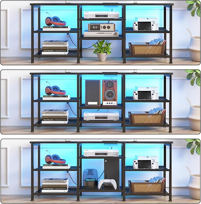 YGEOMER Entertainment Center for TVs Up to 55 Inch, Entertainment Stand