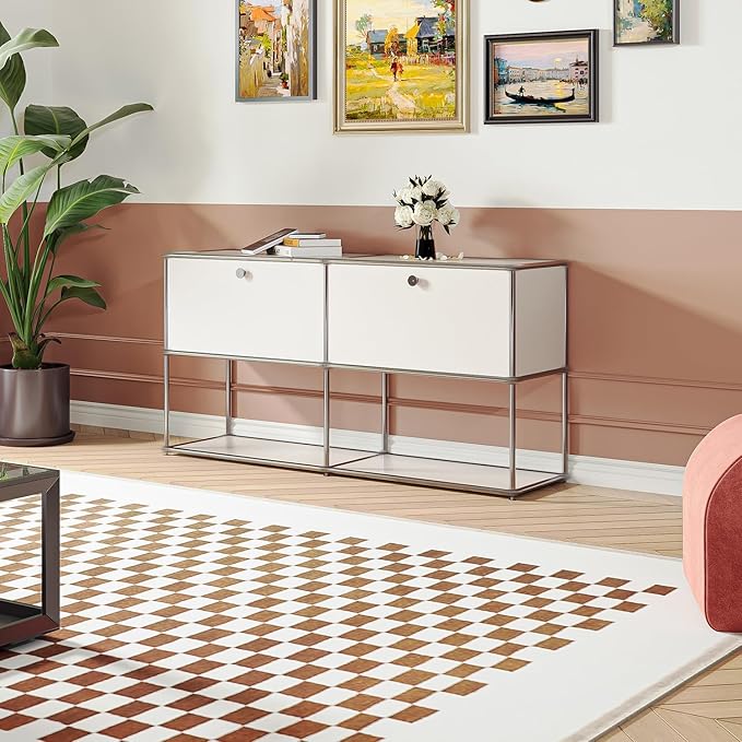 Modern Storage Cabinet Sideboard Versatile Free-Standing Organizer Cabinets