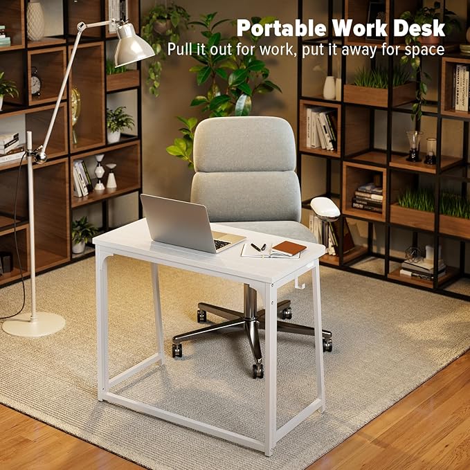 WOHOMO Folding Desk, 31.5" Small Desk