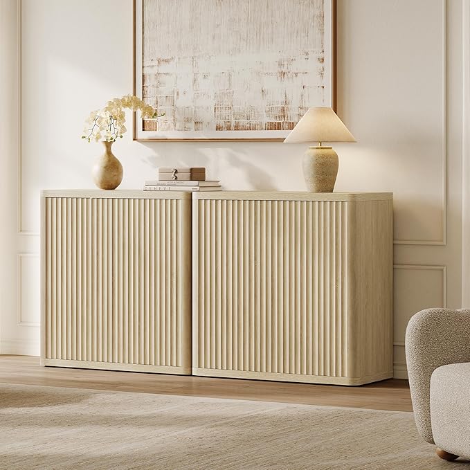 SICOTAS Buffet Cabinet with Storage Sideboard Accent Modern Credenza with Doors