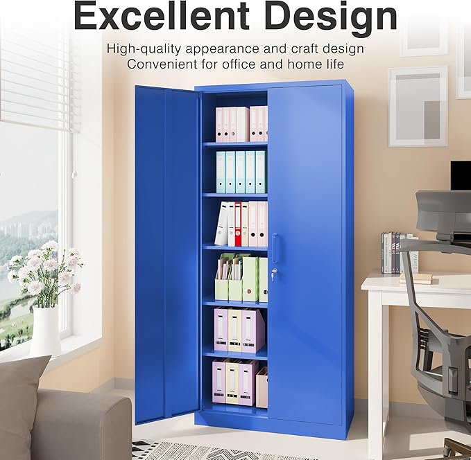 SISESOL Blue Metal Storage Cabinet