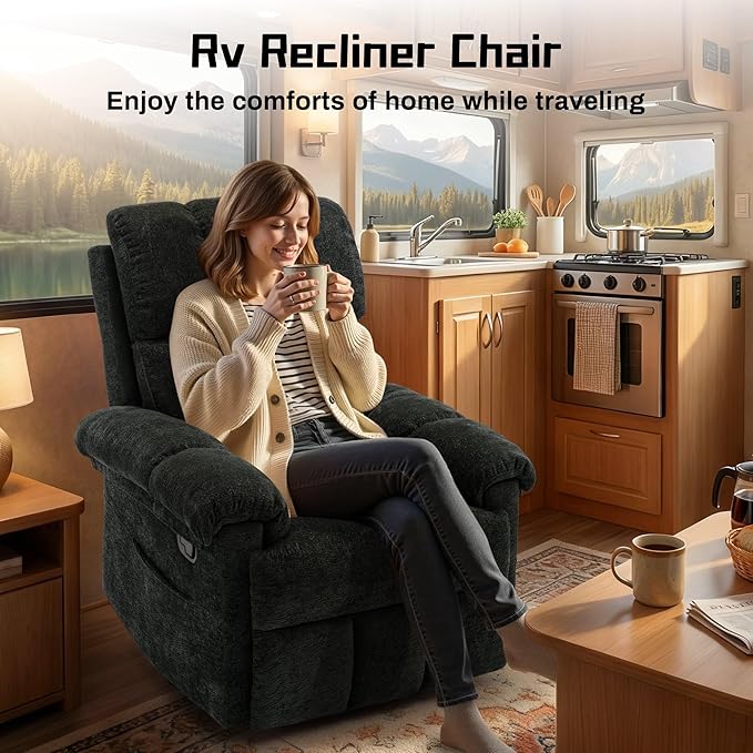 Korser Recliner Chair, Swivel Rocker Recliner Chair