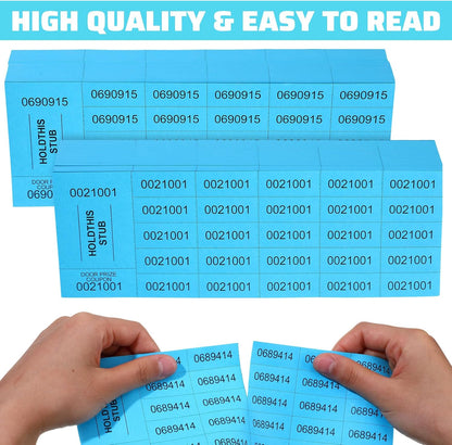 Kosiz 2000 Sheets Raffle Ticket 25 Bid Chinese Auction Tickets Tricky Tray Basket Raffle Sheets for Back to School Class Rewards Carnival Door Prizes Events(Lake Blue)