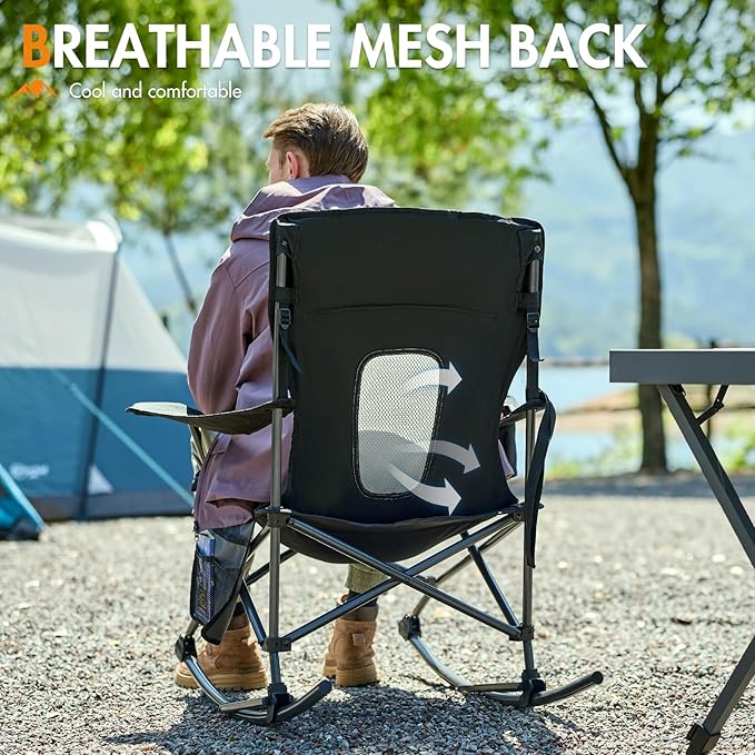 Portal Outdoor Rocking Chair Camping Folding Portable Rocker