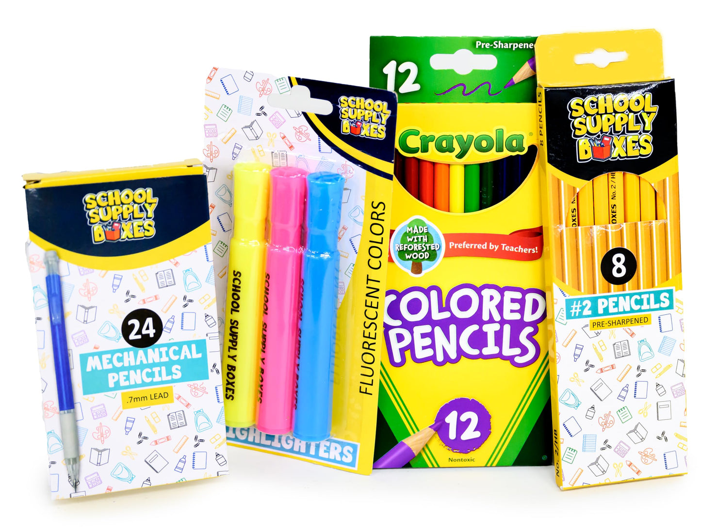School Supply Boxes | Ultimate High School & College Bundle (1 Box) | Back to School Essentials Kit for Students & Teachers | Includes 1" Binders, College-Ruled Notebooks, Mechanical Pencils, & More