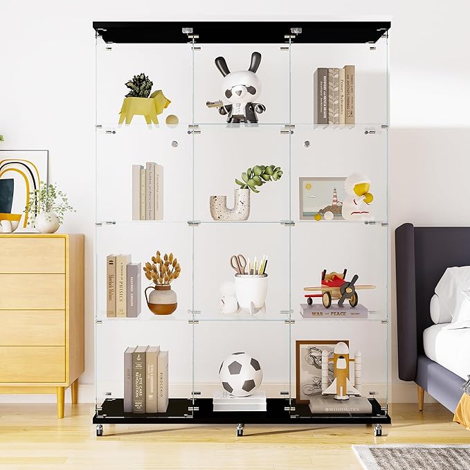 LFT HUIMEI2Y Glass Display Cabinet 12 Shelves